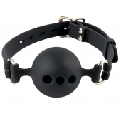 Силиконовый кляп-шар с отверстиями для дыхания Silicone Breathable Ball Gag Small - Pipedream - купить с доставкой в Калининграде