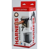 Насадка-фаллоимитатор на кожаных трусиках Harness Ultra Realistic 7  - 18 см. - LOVETOY (А-Полимер) - купить с доставкой в Калининграде