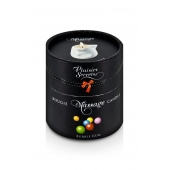 Массажная свеча с ароматом бубль-гума Bougie de Massage Gourmande Bubble Gum - 80 мл. - Plaisir Secret - купить с доставкой в Калининграде