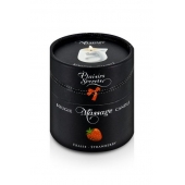 Массажная свеча с ароматом клубники Bougie de Massage Gourmande Fraise - 80 мл. - Plaisir Secret - купить с доставкой в Калининграде