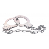 Наручники из металла с длинной цепочкой CHROME HANDCUFFS METAL HANDCUFFS W. KEY - NMC - купить с доставкой в Калининграде