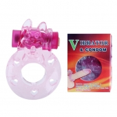 Розовое эрекционное виброкольцо с котом - Baile - в Калининграде купить с доставкой