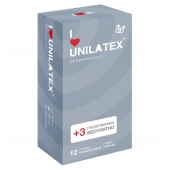 Презервативы с рёбрами Unilatex Ribbed - 12 шт. + 3 шт. в подарок - Unilatex - купить с доставкой в Калининграде