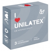 Презервативы с рёбрами Unilatex Ribbed - 3 шт. - Unilatex - купить с доставкой в Калининграде