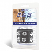 Ремень на член и мошонку 1.5  Cock Ring With Ball Strap - BlueLine - купить с доставкой в Калининграде