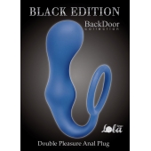 Синее эрекционное кольцо с анальной пробкой Double Pleasure Anal Plug - Lola Games - в Калининграде купить с доставкой