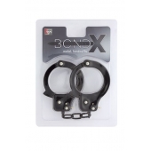 Чёрные наручники из листового металла BONDX METAL CUFFS BLACK - Dream Toys - купить с доставкой в Калининграде