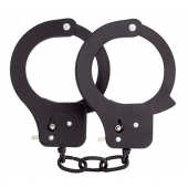 Чёрные наручники из листового металла BONDX METAL CUFFS BLACK - Dream Toys - купить с доставкой в Калининграде