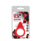Красное эрекционное кольцо LIT-UP SILICONE STIMU RING 1 RED - Dream Toys - в Калининграде купить с доставкой