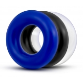 Набор из 3 разноцветных колец Stay Hard Donut Rings - Blush Novelties - в Калининграде купить с доставкой
