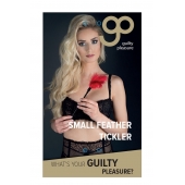 Пластиковая метелочка с красными пёрышками Small Feather Tickler - 32 см. - Blush Novelties - купить с доставкой в Калининграде