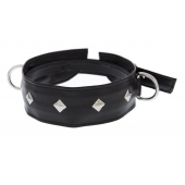 Полиуретановый ошейник с пуклями и D-кольцами Collar with Studs - Blush Novelties - купить с доставкой в Калининграде