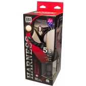 Пояс харнесс премиум класса WOMAN SIMPLEX(S) с 3 черными насадками - LOVETOY (А-Полимер) - купить с доставкой в Калининграде