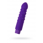 Фиолетовый вибратор с шишечками - 17 см. - A-toys
