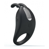Чёрное эрекционное кольцо с вибрацией Rabbit Vibrator - Baile - в Калининграде купить с доставкой