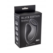 Чёрное эрекционное кольцо с анальной пробкой Button Anal Plug - Lola Games - в Калининграде купить с доставкой