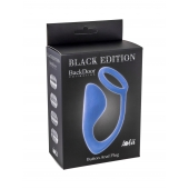 Синее эрекционное кольцо с анальной пробкой Button Anal Plug - Lola Games - в Калининграде купить с доставкой