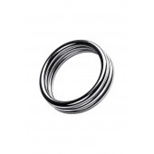 Металлическое эрекционное кольцо с рёбрышками размера L - ToyFa - в Калининграде купить с доставкой