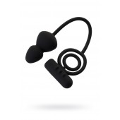 Чёрное эрекционное кольцо с вибростимулятором и анальным хвостом - Erotist Adult Toys - в Калининграде купить с доставкой