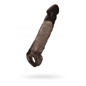 Чёрная насадка на пенис Tс подхватом - 19,5 см. - ToyFa - в Калининграде купить с доставкой