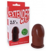 Коричневый латексный удлинитель пениса 2.5 in - Sitabella - в Калининграде купить с доставкой