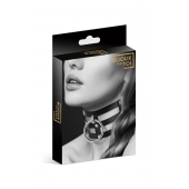 Чёрный тройной чокер с большим кольцом - Bijoux Pour Toi - купить с доставкой в Калининграде