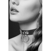 Узенький ошейник из полиуретана с кольцом - Bijoux Pour Toi - купить с доставкой в Калининграде
