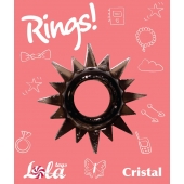 Чёрное эрекционное кольцо Rings Cristal - Lola Games - в Калининграде купить с доставкой