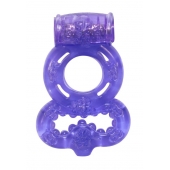 Фиолетовое эрекционное кольцо Rings Treadle с подхватом - Lola Games - в Калининграде купить с доставкой