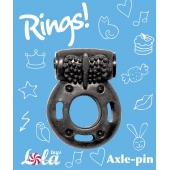 Черное эрекционное кольцо с вибрацией Rings Axle-pin - Lola Games - в Калининграде купить с доставкой