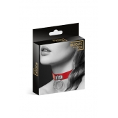 Красный узенький чокер с кольцом - Bijoux Pour Toi - купить с доставкой в Калининграде