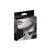 Чёрный чокер с кольцом в форме сердца - Bijoux Pour Toi - купить с доставкой в Калининграде