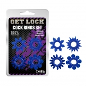 Набор из 4 синих колец Get Lock - Chisa - в Калининграде купить с доставкой