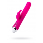 Розовый вибратор с клиторальным стимулятором BALLE - 23 см. - JOS
