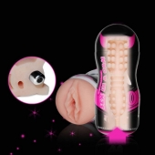 Мастурбатор-вагина Sex In A Can Vibra Vagina Tunnel - Lovetoy - в Калининграде купить с доставкой