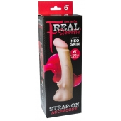 Телесная насадка REAL Standard с усиками на основании - 19 см. - LOVETOY (А-Полимер) - купить с доставкой в Калининграде