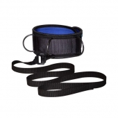 Чёрно-синий неопреновый ошейник с поводком - Sitabella - купить с доставкой в Калининграде