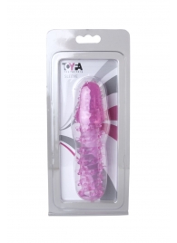 Розовая насадка с нежными шипами - 13,5 см. - Toyfa Basic - в Калининграде купить с доставкой