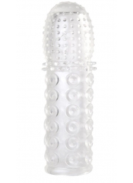 Прозрачная закрытая гелевая насадка - 13,5 см. - Toyfa Basic - в Калининграде купить с доставкой