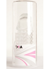 Гелевая прозрачная насадка с 2 отростками - 13 см. - Toyfa Basic - в Калининграде купить с доставкой