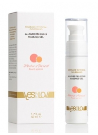 Универсальный массажный гель-смазка Allover Delicious Massage Gel с ароматом персика и аброкоса - 50 мл. - YESforLOV - купить с доставкой в Калининграде
