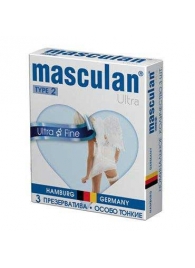 Ультратонкие презервативы Masculan Ultra Fine с обильной смазкой - 3 шт. - Masculan - купить с доставкой в Калининграде