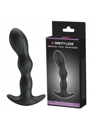 Черный анальный стимулятор простаты с вибрацией Special Anal Massager - 14,5 см. - Baile - в Калининграде купить с доставкой