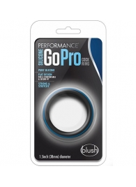 Черно-синее эрекционное кольцо Silicone Go Pro Cock Ring - Blush Novelties - в Калининграде купить с доставкой