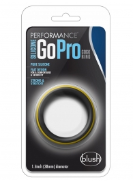 Черно-желтое силиконовое эрекционное кольцо Silicone Go Pro Cock Ring - Blush Novelties - в Калининграде купить с доставкой