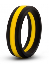 Черно-желтое силиконовое эрекционное кольцо Silicone Go Pro Cock Ring - Blush Novelties - в Калининграде купить с доставкой