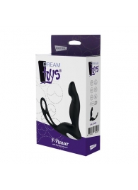 Черный вибромассажер простаты P-PLEASER W ERECTION ENHANCE - Dream Toys - в Калининграде купить с доставкой
