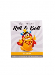 Стимулирующий презерватив-насадка Roll   Ball Banana - Sitabella - купить с доставкой в Калининграде
