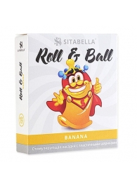 Стимулирующий презерватив-насадка Roll   Ball Banana - Sitabella - купить с доставкой в Калининграде