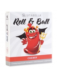 Стимулирующий презерватив-насадка Roll   Ball Cherry - Sitabella - купить с доставкой в Калининграде